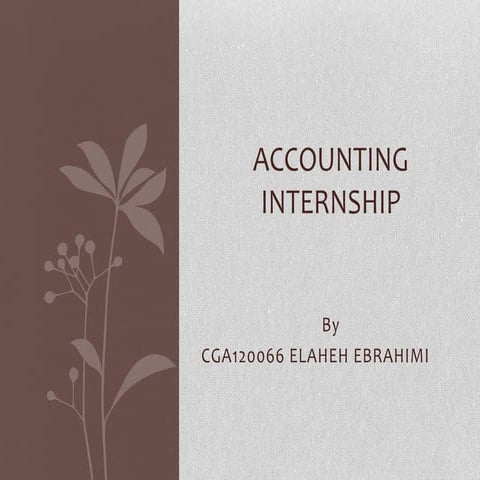 accounting internship