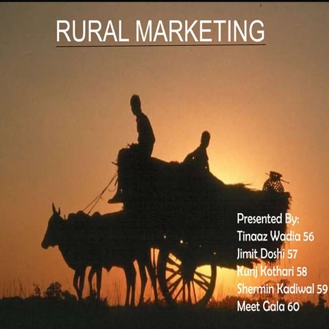 Introduction to Rural marketing | PPTX