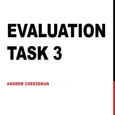 Evaluation task 3