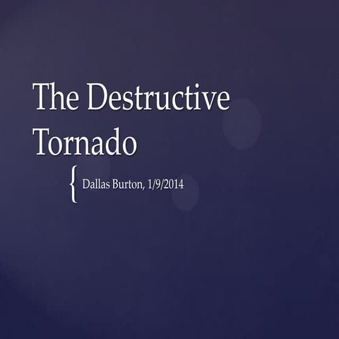 Natural Hazards - Tornadoes