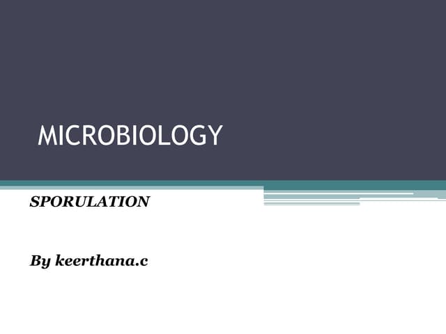 sporulation