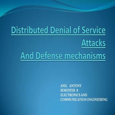 Basics of Denial of Service Attacks