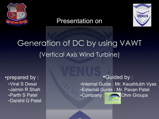 vertical axis wind turbine