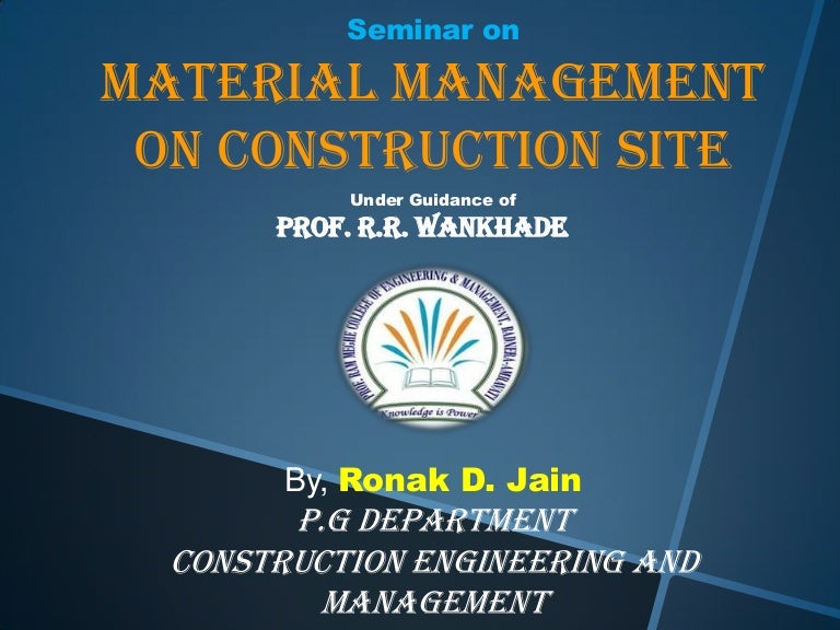 Material management on construction site