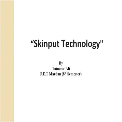 Skinput latest technology