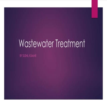 Waste Water Treatment