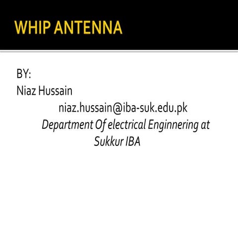 Whip antenna