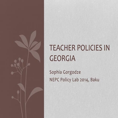 Teacher Policies in Georgia