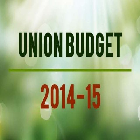 Union Budget 2014-2015