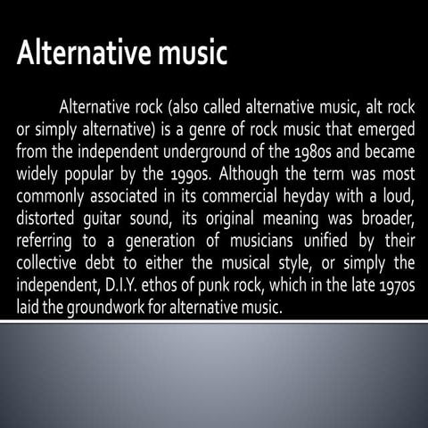 Alternative music