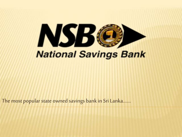 National Savings Bank Sri Lanka