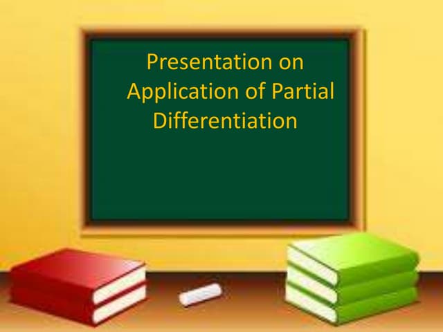 application of partial differentiation