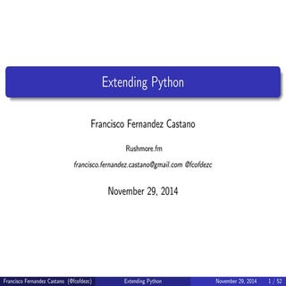 Extending Python - Codemotion Milano 2014