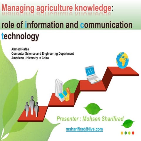 Managing agriculture knowledge:  role of information and communication techno...