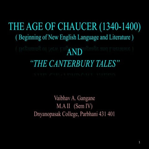 The Age of Chaucer