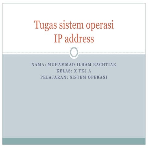Cara merubah ip addres, mensetting ip address dan menambahkan Ethernet