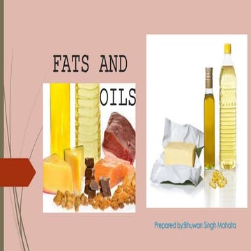 Presentation on fats and oils from NEPAL