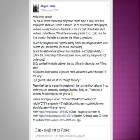 Media Audience Feedback Ppt