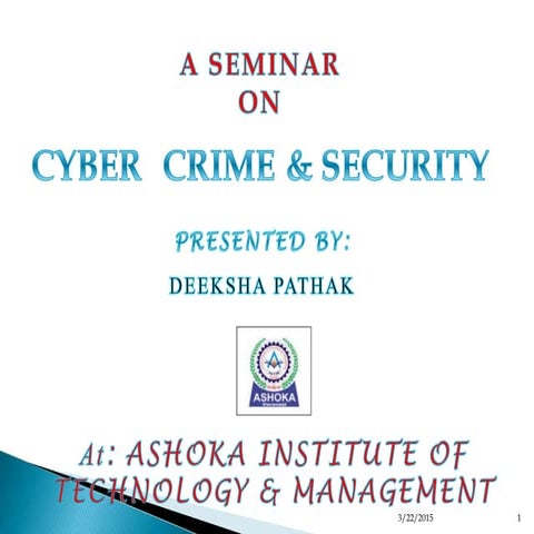 cyber crime and security