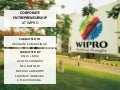 Corportate Entrepreneurship at WIPRO