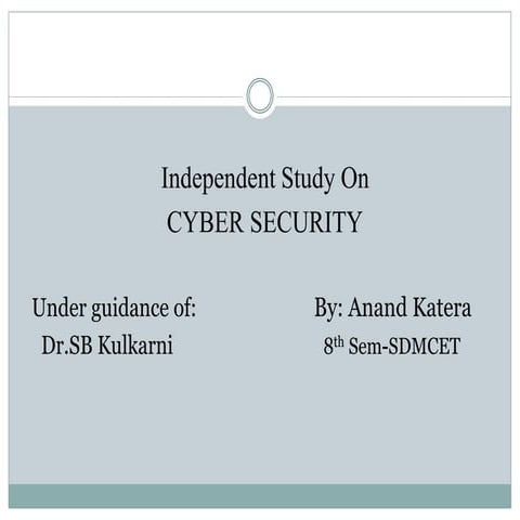 Presentation on Cyber Security