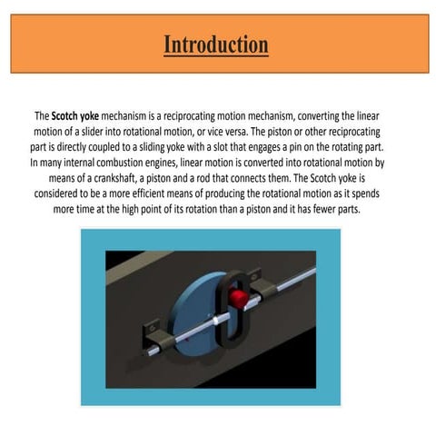 Detail ppt on Scotch Yoke Mechanism.
