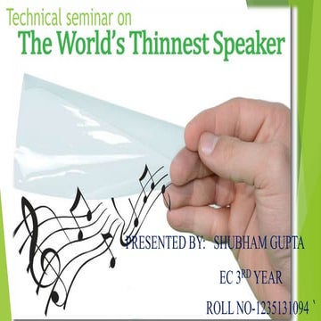 speaker thinnr than paper! PVDF piezo electric film