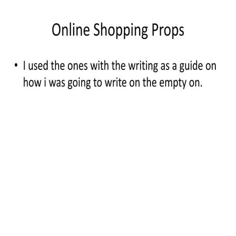 Media props (online shopping)