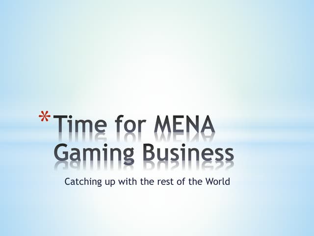 MENA Games Conference 2015