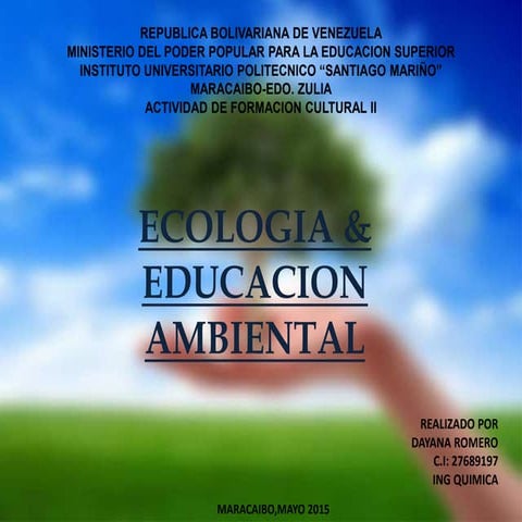 ECOLOGIA Y EDUCACION AMBIENTAL