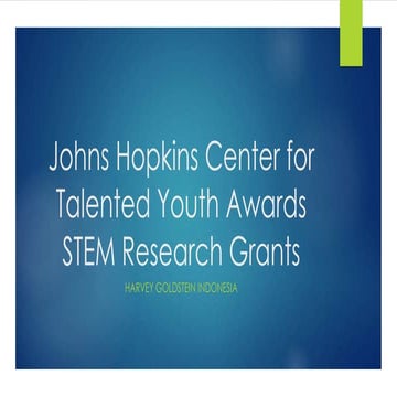The johns hopkins center for talented youth | PPT