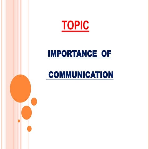 importance of communication