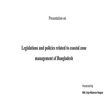 policies and legislation related to coastal zone management of bangladesh