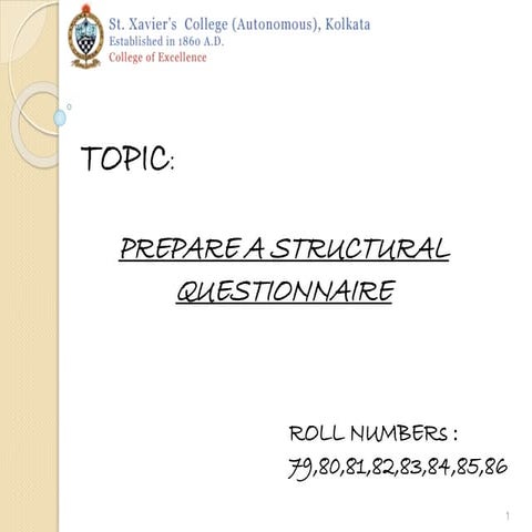 a structural questionnaire