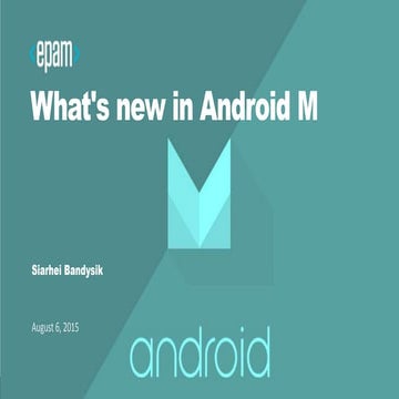 What's new in Android M