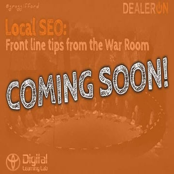Local SEO - Front line tips from the War Room