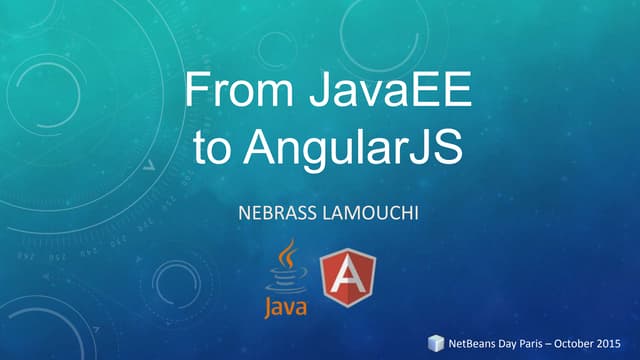 From JavaEE to AngularJS