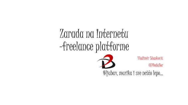 Zarada na Internetu, freelance plat...