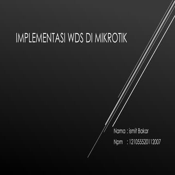 Implementasi wds di mikrotik