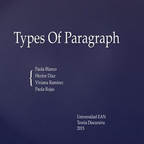 Types of Paragraph