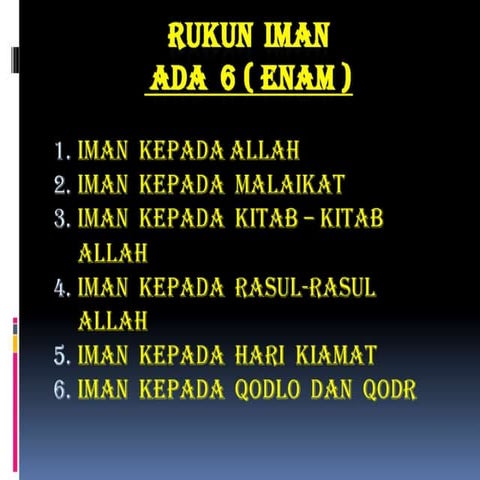 Rukun iman | PPTX