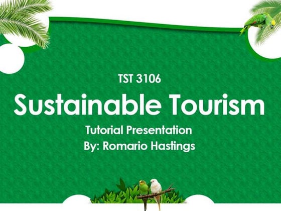 Sustainable Tourism | PPT