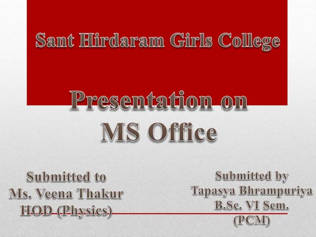 MS OFfice presentation