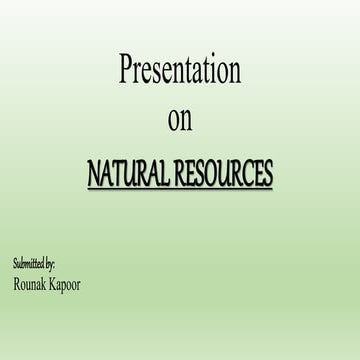 Natural Resources