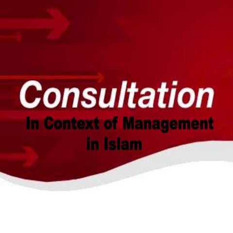 CONSULTATION IN MANAGEMENT