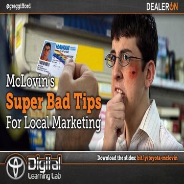 McLovin's Super Bad Tips for Local Marketing