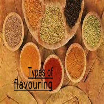 TYPES OF FLAVOURING