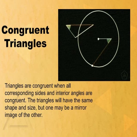 Proving Congruent Triangles using Two Way Table