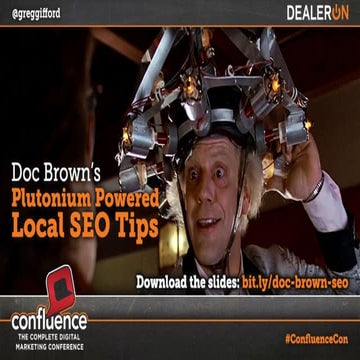 Doc Brown's Plutonium Powered Local SEO Tips