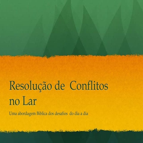Resolucao de conflitos no lar